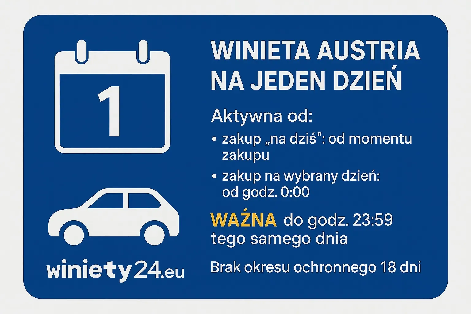 Winieta jednodniowa na Austrię