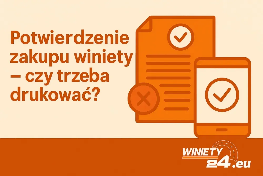 Potwierdzenie zakupu winiety – czy trzeba drukować? Kompletny poradnik kierowcy 2025